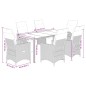 vidaXL 7-tlg. Garten-Essgruppe mit Kissen Schwarz Poly Rattan vidaXL 7-tlg. Garten-Essgruppe mit Kissen Schwarz Poly Rattan
