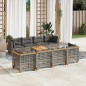 vidaXL 9-tlg. Garten-Sofagarnitur mit Kissen Grau Poly Rattan vidaXL 9-tlg. Garten-Sofagarnitur mit Kissen Grau Poly Rattan