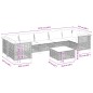 vidaXL 8-tlg. Garten-Sofagarnitur mit Kissen Grau Poly Rattan vidaXL 8-tlg. Garten-Sofagarnitur mit Kissen Grau Poly Rattan