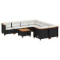vidaXL 9-tlg. Garten-Sofagarnitur mit Kissen Schwarz Poly Rattan vidaXL 9-tlg. Garten-Sofagarnitur mit Kissen Schwarz Poly Rattan