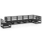 7-tlg. Garten-Lounge-Set Schwarz Massivholz Kiefer 7-tlg. Garten-Lounge-Set Schwarz Massivholz Kiefer