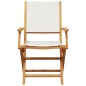 vidaXL 3-tlg. Bistro-Set Cremeweiß Stoff und Massivholz vidaXL 3-tlg. Bistro-Set Cremeweiß Stoff und Massivholz