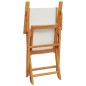 vidaXL 3-tlg. Bistro-Set Cremeweiß Stoff und Massivholz vidaXL 3-tlg. Bistro-Set Cremeweiß Stoff und Massivholz