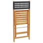 vidaXL 3-tlg. Bistro-Set Schwarz Poly Rattan und Massivholz vidaXL 3-tlg. Bistro-Set Schwarz Poly Rattan und Massivholz