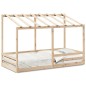 vidaXL Kinderbett mit Dach 100x200 cm Massivholz Kiefer vidaXL Kinderbett mit Dach 100x200 cm Massivholz Kiefer