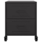 vidaXL Nachttisch Schwarz 36x39x43,5 cm Stahl