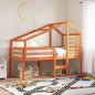 vidaXL Dach für Kinderbett Wachsbraun 198x97x113 cm Massivholz Kiefer vidaXL Dach für Kinderbett Wachsbraun 198x97x113 cm Massivholz Kiefer