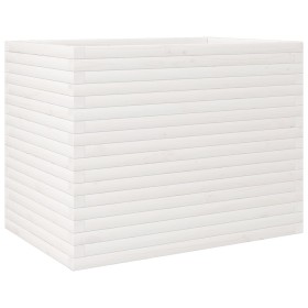vidaXL Pflanzkübel Weiß 90x60x68,5 cm Massivholz Kiefer