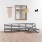 vidaXL 5-tlg. Garten-Lounge-Set Grau Massivholz Kiefer vidaXL 5-tlg. Garten-Lounge-Set Grau Massivholz Kiefer