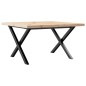 vidaXL Couchtisch X-Gestell 60x60x40,5cm Massivholz Kiefer & Gusseisen vidaXL Couchtisch X-Gestell 60x60x40,5cm Massivholz Kiefer & Gusseisen