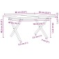 vidaXL Couchtisch X-Gestell 60x60x40,5cm Massivholz Kiefer & Gusseisen vidaXL Couchtisch X-Gestell 60x60x40,5cm Massivholz Kiefer & Gusseisen