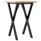 vidaXL Esstisch X-Gestell 50x50x75,5cm Massivholz Kiefer und Gusseisen vidaXL Esstisch X-Gestell 50x50x75,5cm Massivholz Kiefer und Gusseisen