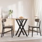 vidaXL Esstisch X-Gestell 50x50x75,5cm Massivholz Kiefer und Gusseisen vidaXL Esstisch X-Gestell 50x50x75,5cm Massivholz Kiefer und Gusseisen