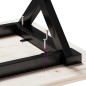 vidaXL Esstisch X-Gestell 50x50x75,5cm Massivholz Kiefer und Gusseisen vidaXL Esstisch X-Gestell 50x50x75,5cm Massivholz Kiefer und Gusseisen
