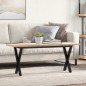 vidaXL Couchtisch X-Gestell 110x40x45,5 cm Massivholz Kiefer Gusseisen vidaXL Couchtisch X-Gestell 110x40x45,5 cm Massivholz Kiefer Gusseisen