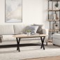 vidaXL Couchtisch X-Gestell 110x40x45,5 cm Massivholz Kiefer Gusseisen vidaXL Couchtisch X-Gestell 110x40x45,5 cm Massivholz Kiefer Gusseisen