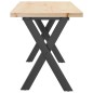vidaXL Couchtisch X-Gestell 110x40x45,5 cm Massivholz Kiefer Gusseisen vidaXL Couchtisch X-Gestell 110x40x45,5 cm Massivholz Kiefer Gusseisen