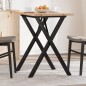 vidaXL Esstisch X-Gestell 80x50x75,5 cm Massivholz Kiefer & Gusseisen vidaXL Esstisch X-Gestell 80x50x75,5 cm Massivholz Kiefer & Gusseisen