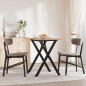 vidaXL Esstisch X-Gestell 80x50x75,5 cm Massivholz Kiefer & Gusseisen vidaXL Esstisch X-Gestell 80x50x75,5 cm Massivholz Kiefer & Gusseisen