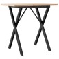 vidaXL Esstisch X-Gestell 80x50x75,5 cm Massivholz Kiefer & Gusseisen vidaXL Esstisch X-Gestell 80x50x75,5 cm Massivholz Kiefer & Gusseisen