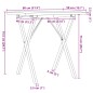vidaXL Esstisch X-Gestell 80x50x75,5 cm Massivholz Kiefer & Gusseisen vidaXL Esstisch X-Gestell 80x50x75,5 cm Massivholz Kiefer & Gusseisen