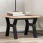 vidaXL Couchtisch Y-Gestell 50x50x35,5cm Massivholz Kiefer & Gusseisen vidaXL Couchtisch Y-Gestell 50x50x35,5cm Massivholz Kiefer & Gusseisen