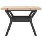 vidaXL Couchtisch Y-Gestell 50x50x35,5cm Massivholz Kiefer & Gusseisen vidaXL Couchtisch Y-Gestell 50x50x35,5cm Massivholz Kiefer & Gusseisen