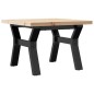 vidaXL Couchtisch Y-Gestell 50x50x35,5cm Massivholz Kiefer & Gusseisen vidaXL Couchtisch Y-Gestell 50x50x35,5cm Massivholz Kiefer & Gusseisen