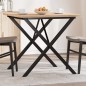 vidaXL Esstisch X-Gestell 90x90x75,5 Massivholz Kiefer und Gusseisen vidaXL Esstisch X-Gestell 90x90x75,5 Massivholz Kiefer und Gusseisen