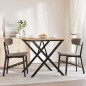 vidaXL Esstisch X-Gestell 90x90x75,5 Massivholz Kiefer und Gusseisen vidaXL Esstisch X-Gestell 90x90x75,5 Massivholz Kiefer und Gusseisen