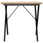 vidaXL Esstisch X-Gestell 90x90x75,5 Massivholz Kiefer und Gusseisen vidaXL Esstisch X-Gestell 90x90x75,5 Massivholz Kiefer und Gusseisen
