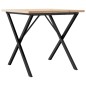 vidaXL Esstisch X-Gestell 90x90x75,5 Massivholz Kiefer und Gusseisen vidaXL Esstisch X-Gestell 90x90x75,5 Massivholz Kiefer und Gusseisen