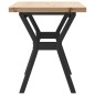 vidaXL Couchtisch Y-Gestell 90x40x45,5cm Massivholz Kiefer & Gusseisen vidaXL Couchtisch Y-Gestell 90x40x45,5cm Massivholz Kiefer & Gusseisen