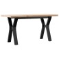 vidaXL Couchtisch Y-Gestell 90x40x45,5cm Massivholz Kiefer & Gusseisen vidaXL Couchtisch Y-Gestell 90x40x45,5cm Massivholz Kiefer & Gusseisen
