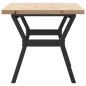 vidaXL Couchtisch Y-Gestell 100x50x45,5 cm Massivholz Kiefer Gusseisen vidaXL Couchtisch Y-Gestell 100x50x45,5 cm Massivholz Kiefer Gusseisen