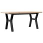 vidaXL Couchtisch Y-Gestell 100x50x45,5 cm Massivholz Kiefer Gusseisen vidaXL Couchtisch Y-Gestell 100x50x45,5 cm Massivholz Kiefer Gusseisen