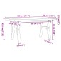 vidaXL Couchtisch Y-Gestell 100x50x45,5 cm Massivholz Kiefer Gusseisen vidaXL Couchtisch Y-Gestell 100x50x45,5 cm Massivholz Kiefer Gusseisen