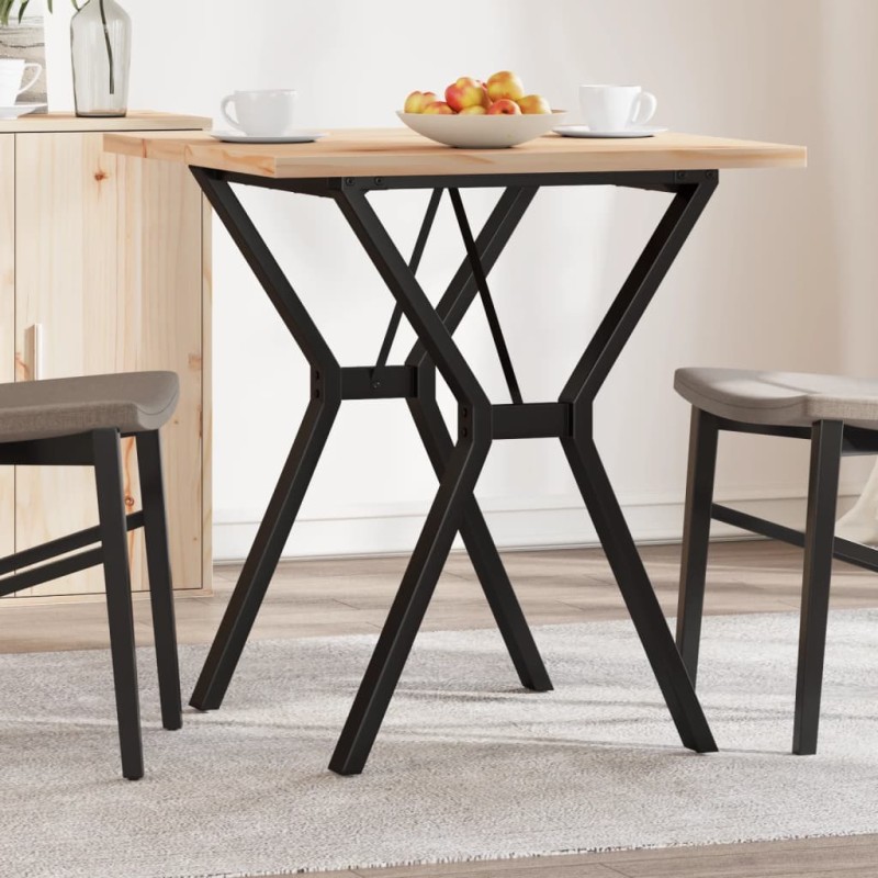vidaXL Esstisch Y-Gestell 70x70x75,5 cm Massivholz Kiefer & Gusseisen vidaXL Esstisch Y-Gestell 70x70x75,5 cm Massivholz Kiefer & Gusseisen