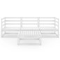 4-tlg. Garten-Lounge-Set Weiß Kiefer Massivholz 4-tlg. Garten-Lounge-Set Weiß Kiefer Massivholz