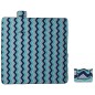 vidaXL Picknickdecke Faltbar Blau Wellenmuster 200x200 cm Samt vidaXL Picknickdecke Faltbar Blau Wellenmuster 200x200 cm Samt