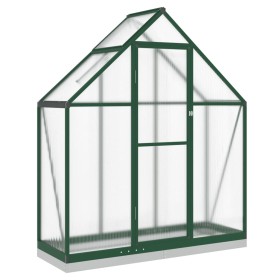 vidaXL Gewächshaus mit Fundamentrahmen Grün 169x58x202 cm Aluminimum