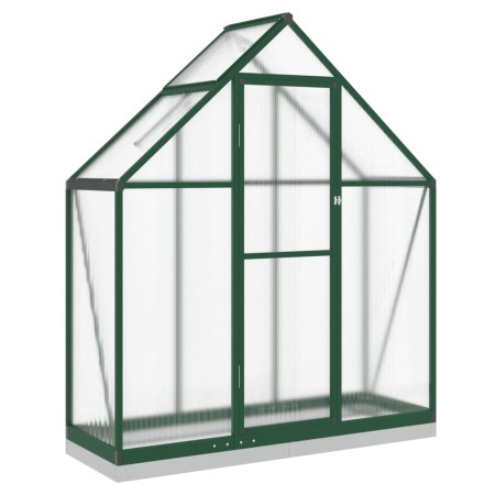 vidaXL Gewächshaus mit Fundamentrahmen Grün 169x58x202 cm Aluminimum