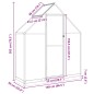 vidaXL Gewächshaus mit Fundamentrahmen Grün 169x58x202 cm Aluminimum vidaXL Gewächshaus mit Fundamentrahmen Grün 169x58x202 cm Aluminimum