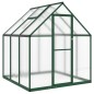 vidaXL Gewächshaus mit Fundamentrahmen Grün 169x169x195 cm Aluminimum vidaXL Gewächshaus mit Fundamentrahmen Grün 169x169x195 cm Aluminimum