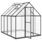 vidaXL Gewächshaus mit Fundamentrahmen Anthrazit 224x169x195 cm Alu vidaXL Gewächshaus mit Fundamentrahmen Anthrazit 224x169x195 cm Alu