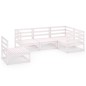 vidaXL 5-tlg. Garten-Lounge-Set Weiß Massivholz Kiefer vidaXL 5-tlg. Garten-Lounge-Set Weiß Massivholz Kiefer