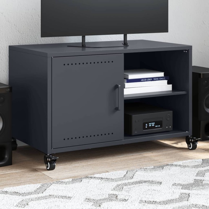 vidaXL TV-Schrank Anthrazit 68x39x43,5 cm Kaltgewalzter Stahl vidaXL TV-Schrank Anthrazit 68x39x43,5 cm Kaltgewalzter Stahl