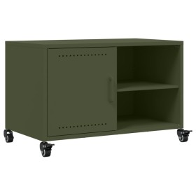 vidaXL TV-Schrank Olivgrün 68x39x43,5 cm Kaltgewalzter Stahl