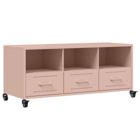 vidaXL TV-Schrank Rosa 100,5x39x43,5 cm Kaltgewalzter Stahl