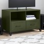 vidaXL TV-Schrank Olivgrün 68x39x43,5 cm Kaltgewalzter Stahl vidaXL TV-Schrank Olivgrün 68x39x43,5 cm Kaltgewalzter Stahl